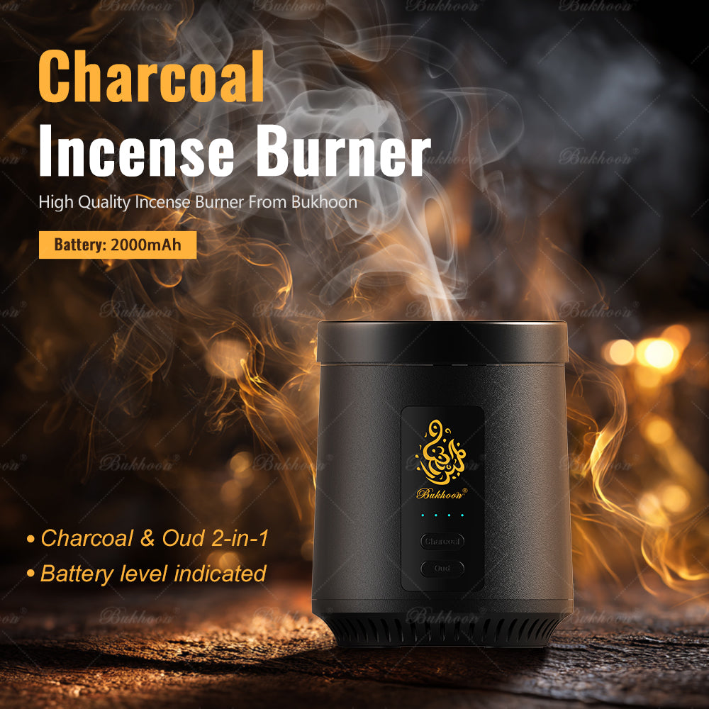 B39-Electric Incense Burner with Timer, Charcoal & Oud 2-in-1, Arabian Oud Bakhoor Burner