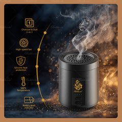 B39-Electric Incense Burner with Timer, Charcoal & Oud 2-in-1, Arabian Oud Bakhoor Burner