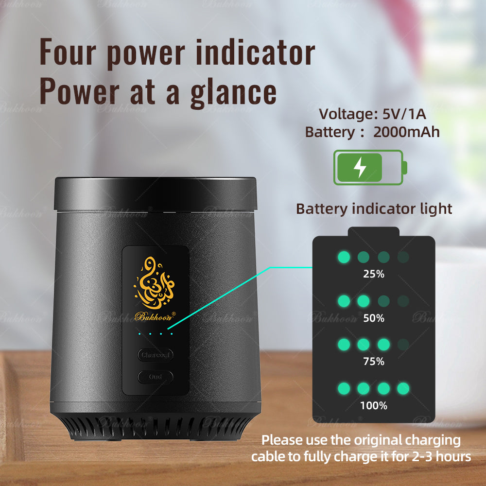 B39-Electric Incense Burner with Timer, Charcoal & Oud 2-in-1, Arabian Oud Bakhoor Burner