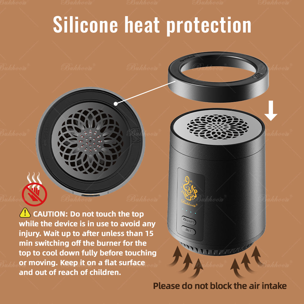 B39-Electric Incense Burner with Timer, Charcoal & Oud 2-in-1, Arabian Oud Bakhoor Burner