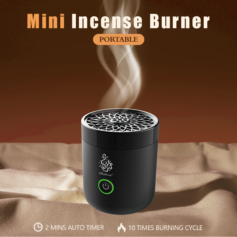 B37-Mini Portable Bakhoor Burner Electric - Electric Incense Burner with Timer -Arabian Bakhoor Burner