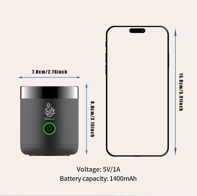 B37-Mini Portable Bakhoor Burner Electric - Electric Incense Burner with Timer -Arabian Bakhoor Burner