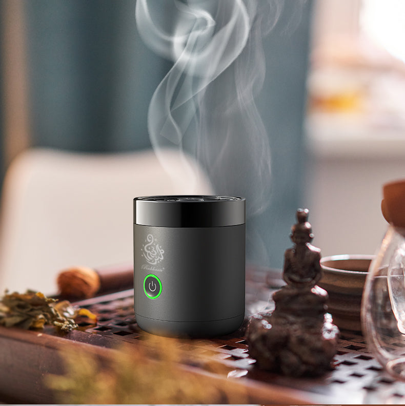 B37-Mini Portable Bakhoor Burner Electric - Electric Incense Burner with Timer -Arabian Bakhoor Burner