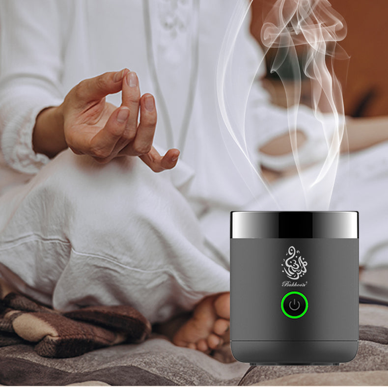 B37-Mini Portable Bakhoor Burner Electric - Electric Incense Burner with Timer -Arabian Bakhoor Burner